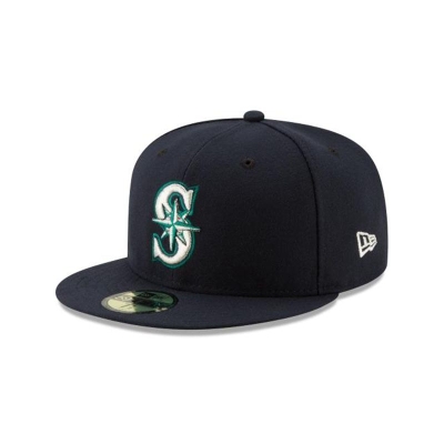 Sapca New Era Seattle Mariners MLB Authentic Collection 59FIFTY Fitted - Albastri